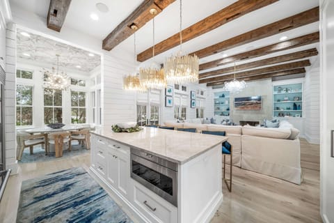 View of living room from the kitchen