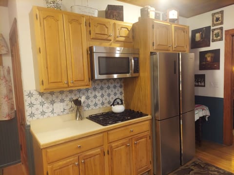 Stainless appliances. 4 door large refrigerator & freezer. Icemaker included.