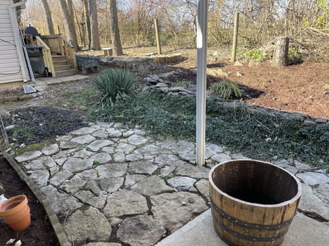 Patio/outdoor seating/patio lights/fire pit