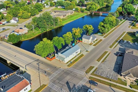 The Waterfront is located right on the corner and directly on the Oconto River.