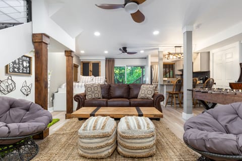 Lower level great room.