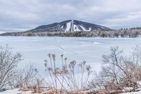 Pleasant  Mountain/Shawnee Peak and Moose Pond (view from association beach)