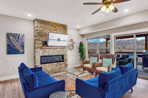 Cozy up in front of the fireplace!