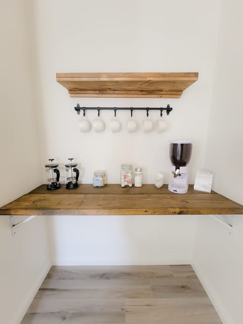 French Press coffee and tea station