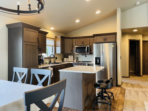 4-8 persons dining table set and kitchen full of essentials. 