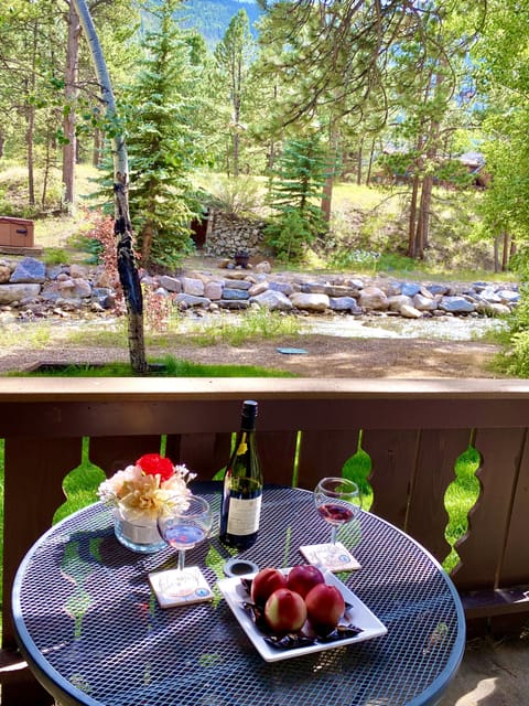 Relax and enjoy the view in the back porch.