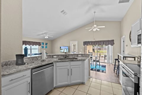 kitchen and dining room