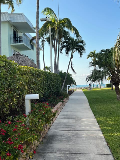 Walkaway to the beach from a parking lot
