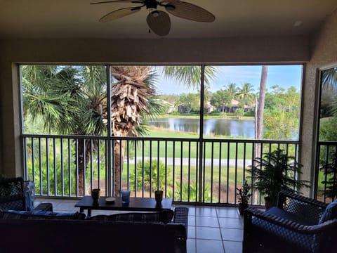 Golf course and pond view from Lanai