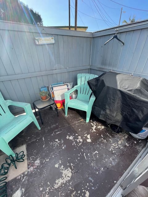 Small but private patio in the back