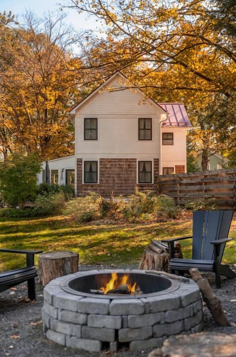 Enjoy a roaring fire in this private, outdoor oasis.