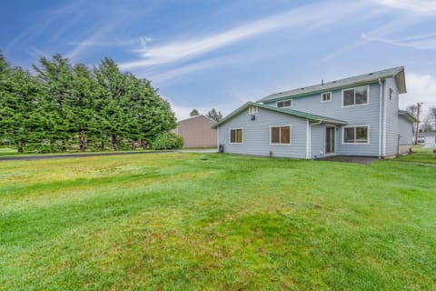 The dogs will love running annd playing in this large yard.