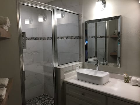 Large walk-in shower