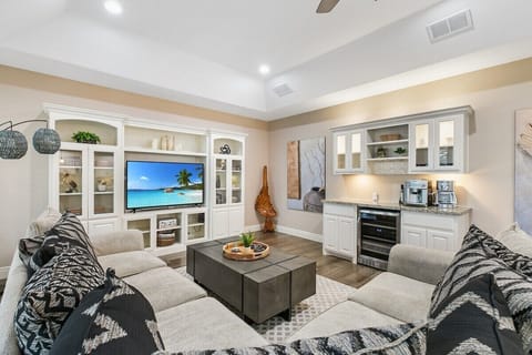Congregate or unwind in a beautiful open concept layout. This first-class home gives you the space and the light you want to enjoy the famous South Padre Island sunrises. After a long day of sightseeing, dolphin watching and beach time, grab some snacks an