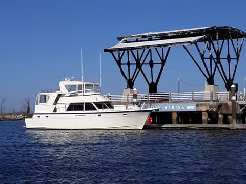 Docked at an ideal spot in the marina.