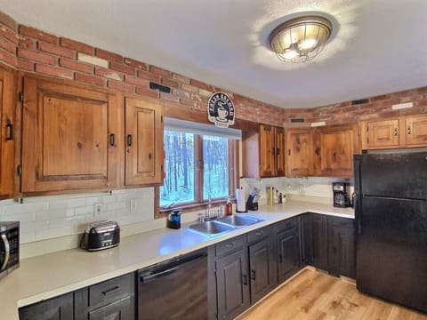 Get both style and function with our rustic wooden cabinet.