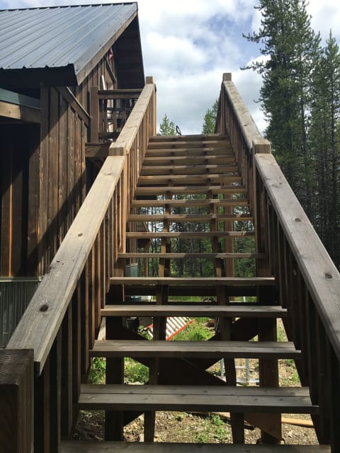Stairs to front door.