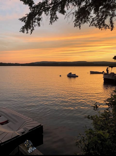 Gorgeous sunset views on Great Pond!