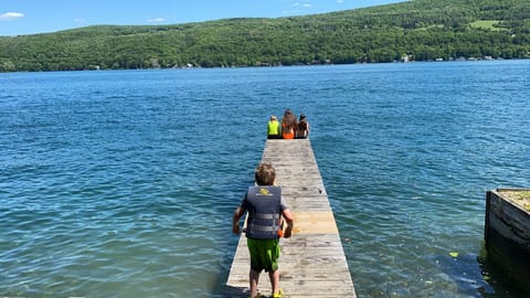 Enjoy the lake just steps From house!