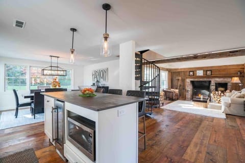 Open layout kitchen, dinning room, living room