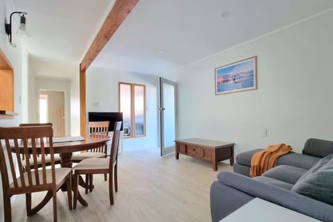 The open-plan living and dining area is a great area to hang out together.