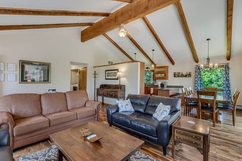 View of the dining room from the living room.