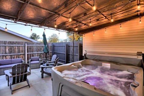 Relax in the hot tub after a day of sightseeing.