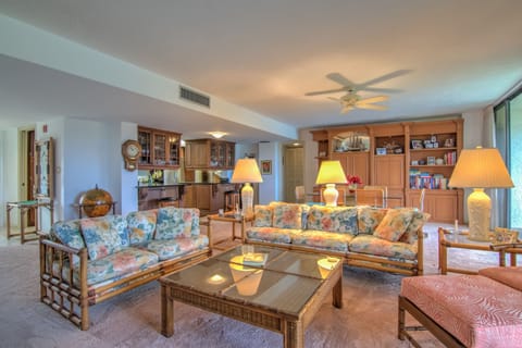 The Family Room, Dining Room and Kitchen