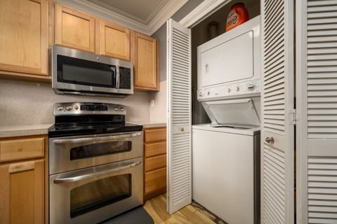 Washer/Dryer/Detergent, Oven & Microwave. 