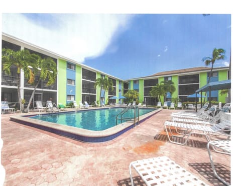 Pool View, Unit is 3d floor overlooking the pool.  Elevator is in corner of bldg