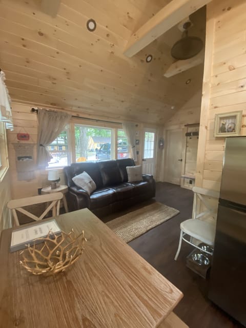 view from the kitchen into the living room