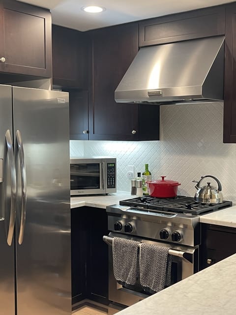 Full kitchen with gourmet appliances