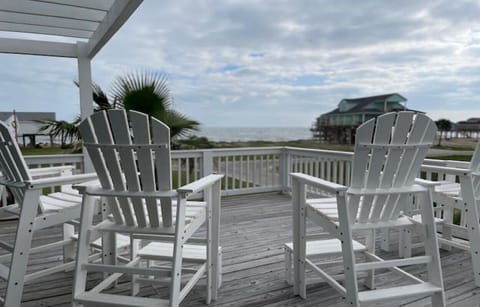When the water is calm you can watch the Dolphins pay from the deck.