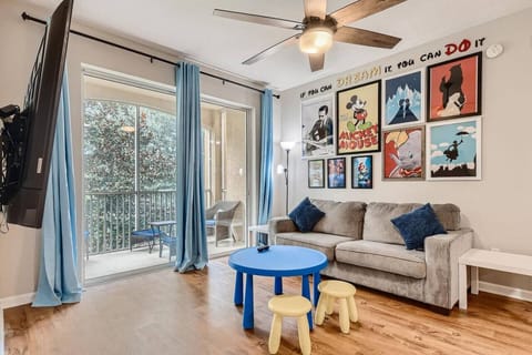 Living room with charming Mickey Mouse décor