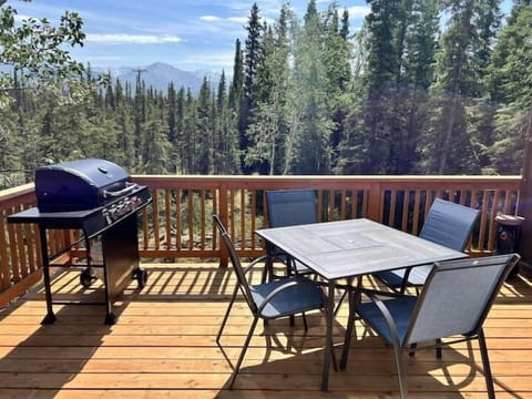 (1) mountain views from spacious private deck