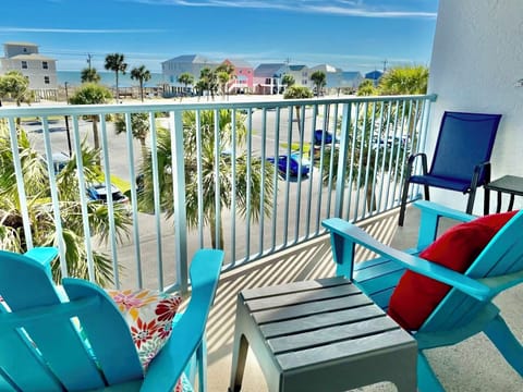 A gorgeous view of the gulf from our balcony!