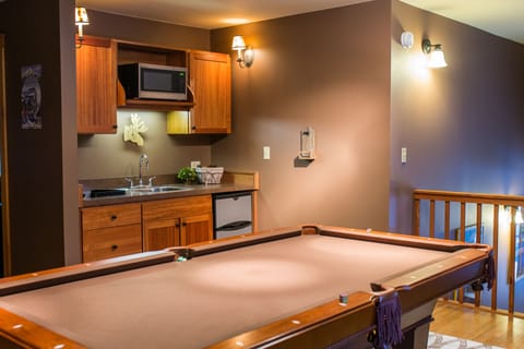 Upstairs pool table area