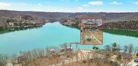 Cottage on the Pointe is the center of these three homes. 