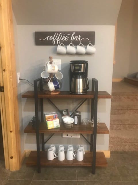 Coffee area - we provide coffee for a few days, hot chocolate, cider & tea