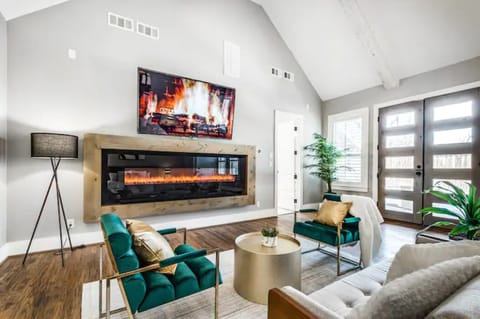 A mini living room area inside the master bedroom 