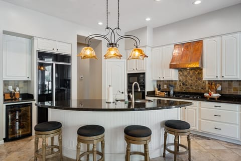 Plenty of room for large families to dine together indoors and outdoors!