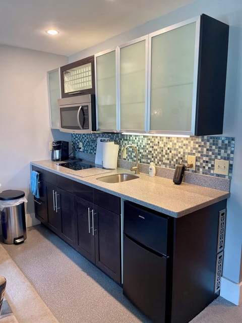 Kitchenette stocked with basic essentials