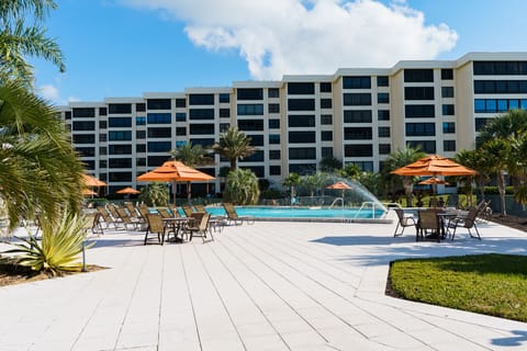 You have access to a large pool great for those who do not love the beach