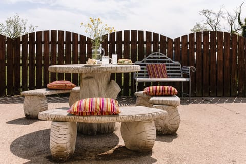 Patio area outside Brookhall Lodge view