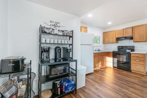 Carolina Joy House - kitchen features a fully stocked coffee bar.