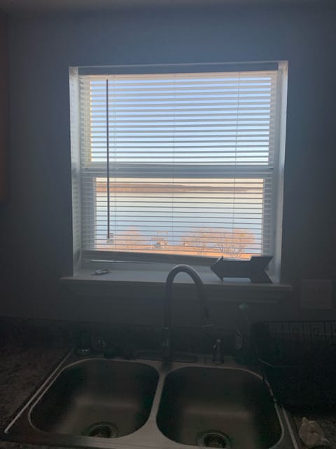 Kitchen view toward lake