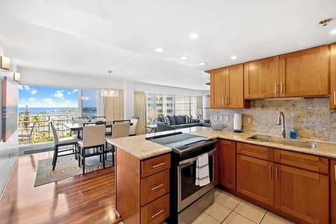 Kitchen space, Dining, and Living area