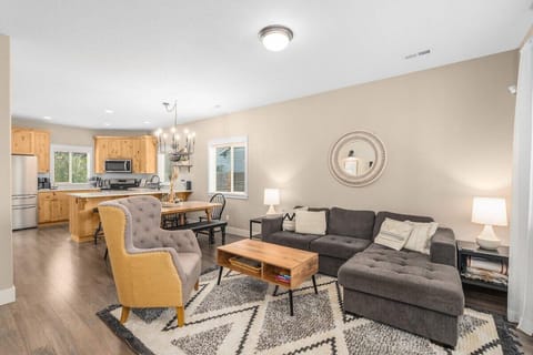 You can relax downstairs with a beautiful view out the front window.