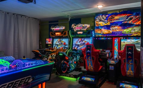 ARCADE!!! 
featuring - 2 moto bikes
2 outrun racing
air hockey
basketball & more