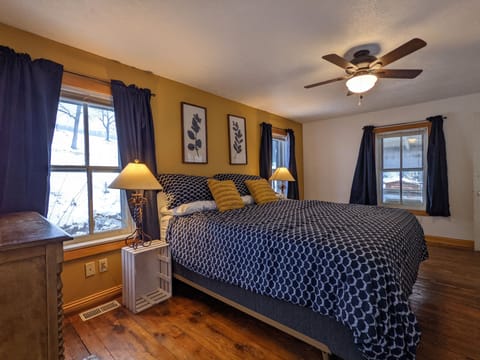 King bed in master bedroom